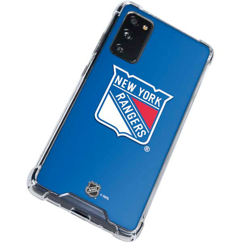 NHL New York Rangers Solid Background Galaxy S20 FE Clear Case